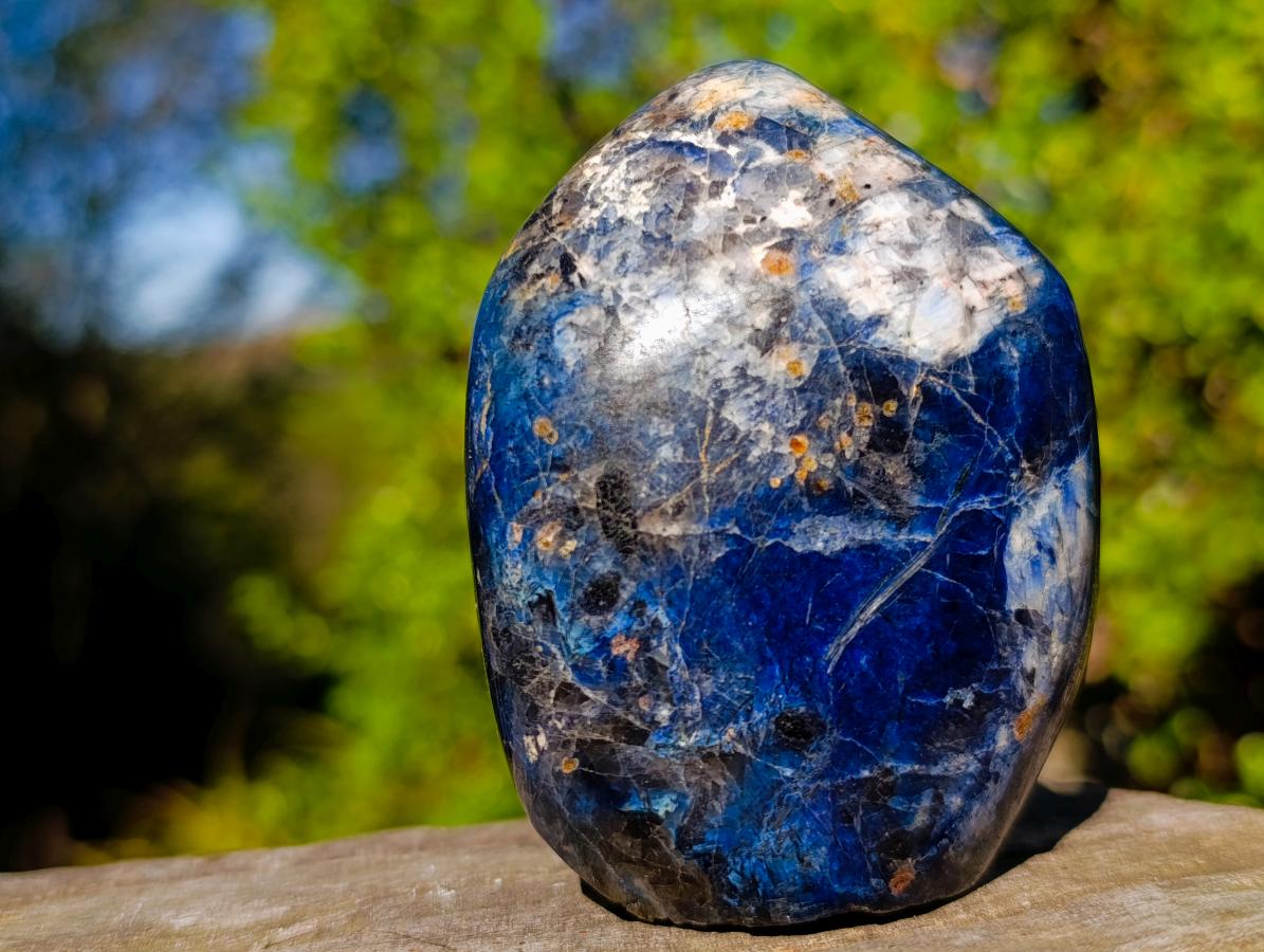 Polished Super Rare Deep Blue Dumortierite Standing Display Piece x 1 From Madagascar
