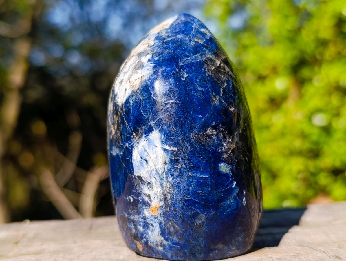 Polished Super Rare Deep Blue Dumortierite Standing Display Piece x 1 From Madagascar