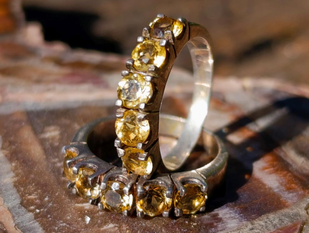 Hand Made Faceted Citrine Silver Ring - Sold Per Item - From South Africa