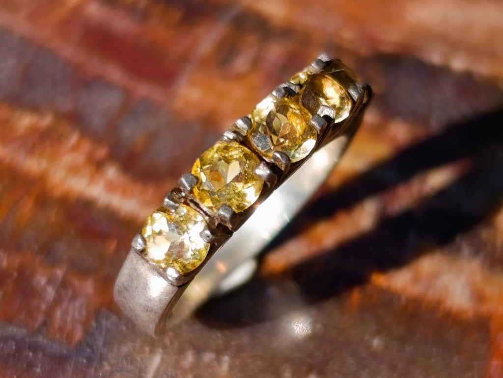 Hand Made Faceted Citrine Silver Ring - Sold Per Item - From South Africa