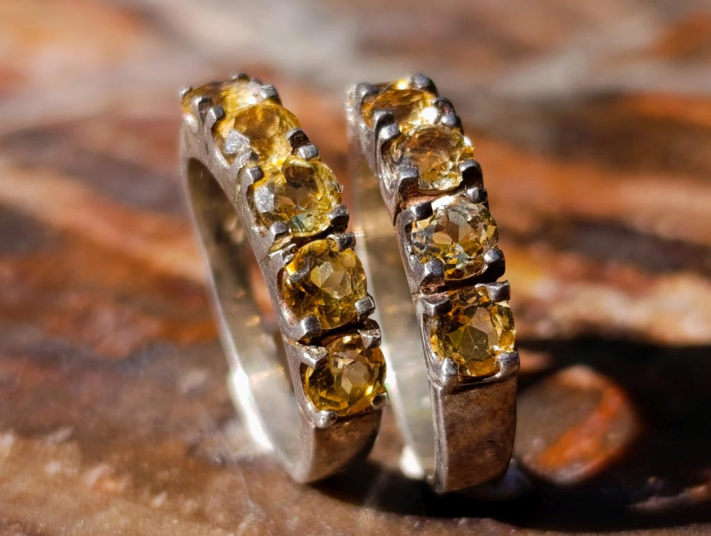 Hand Made Faceted Citrine Silver Ring - Sold Per Item - From South Africa