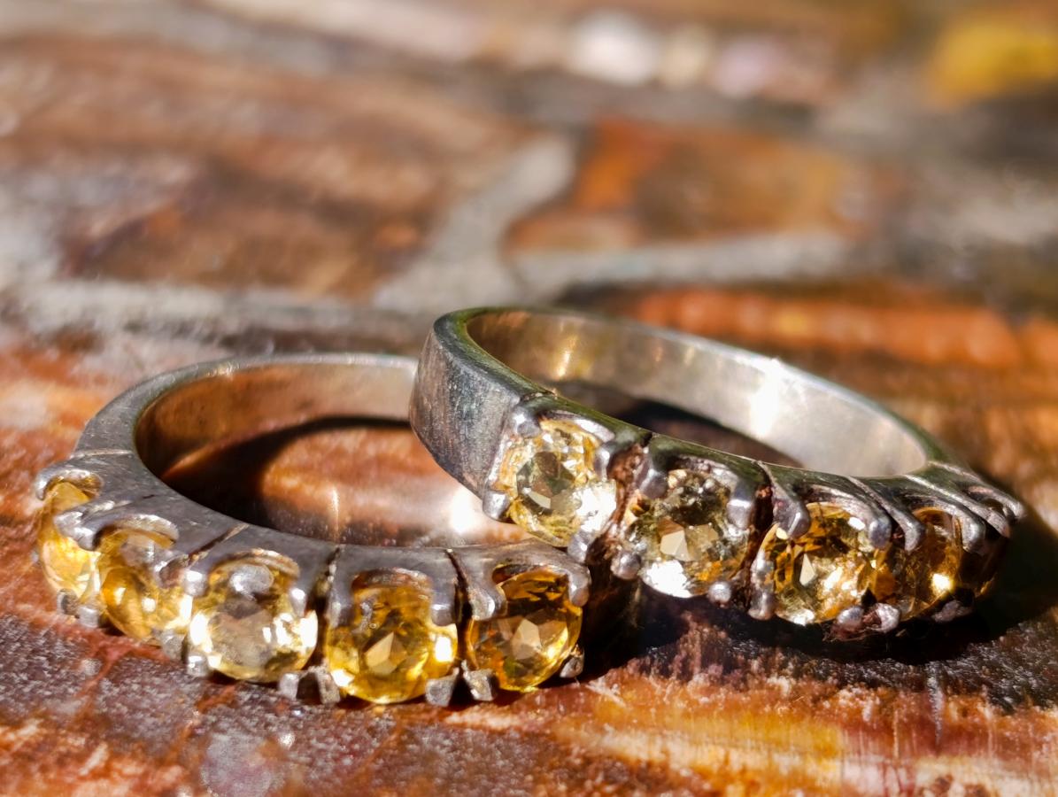 Hand Made Faceted Citrine Silver Ring - Sold Per Item - From South Africa