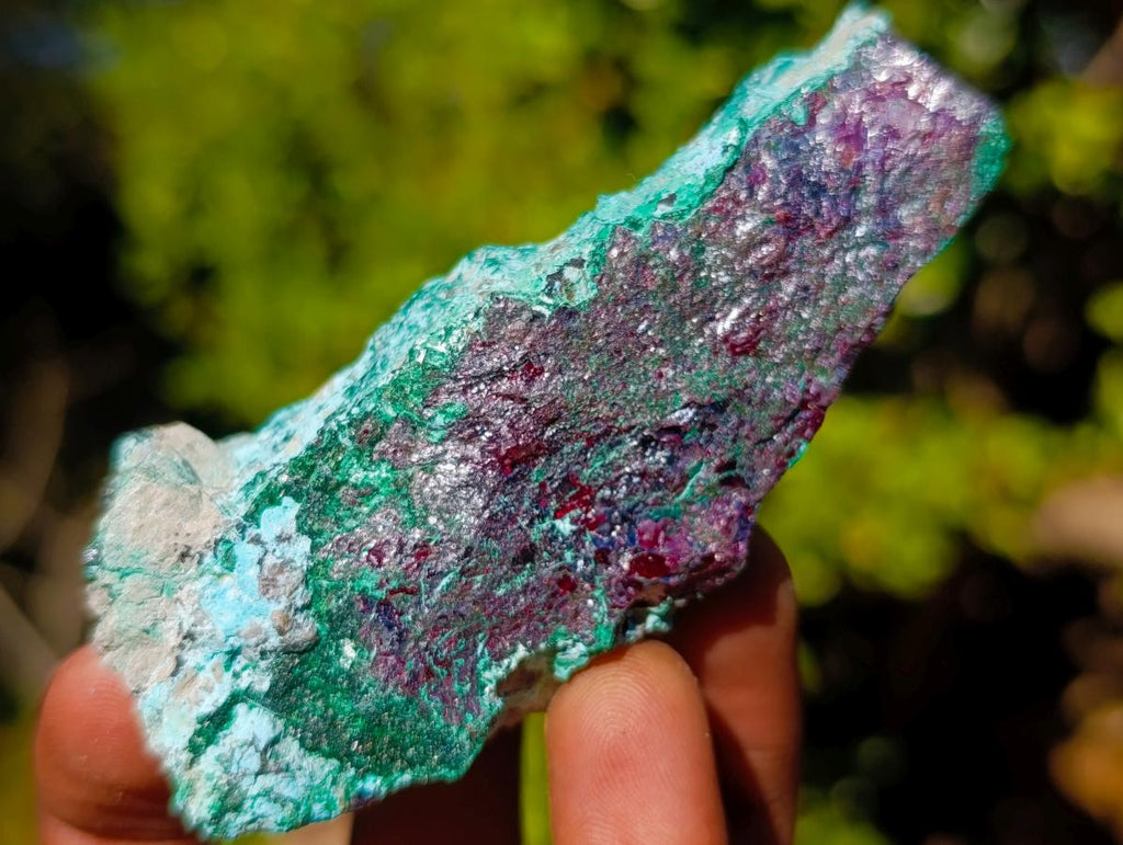 Natural Cuprite Specimen with Silky Botryoidal Malachite and Chrysocolla x 1 From Mashamba West, Congo