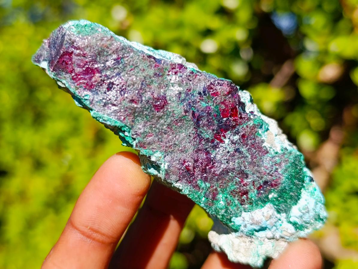 Natural Cuprite Specimen with Silky Botryoidal Malachite and Chrysocolla x 1 From Mashamba West, Congo