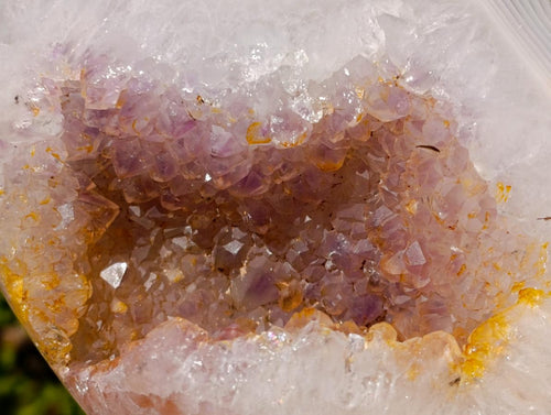Polished Agate Geode Standing Display Piece with Crystalline Amethyst Centre x 1 From Maintirano, Madagascar