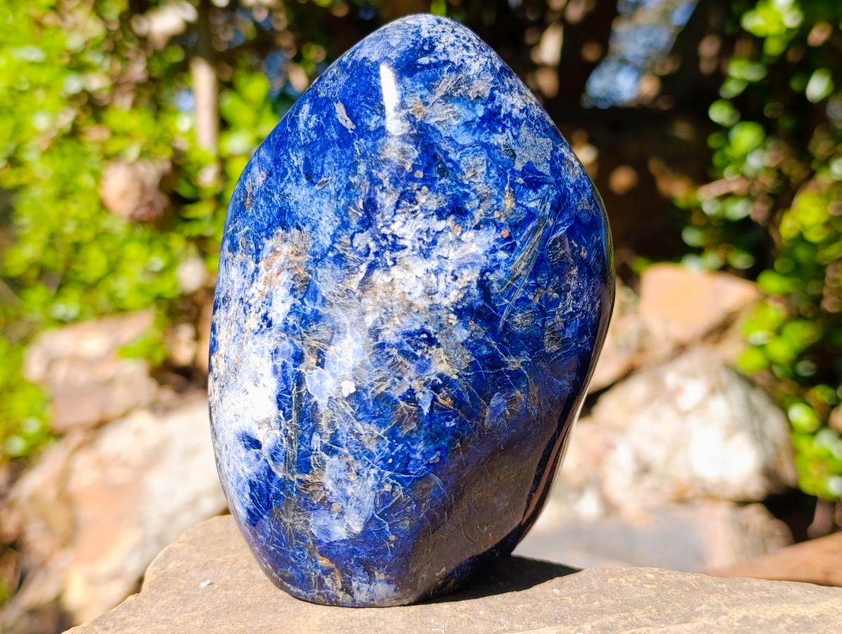 Polished Super Rare Deep Blue Dumortierite Standing Display Piece x 1 From Madagascar