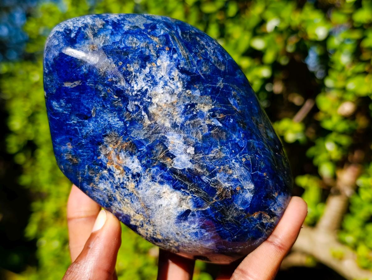 Polished Super Rare Deep Blue Dumortierite Standing Display Piece x 1 From Madagascar