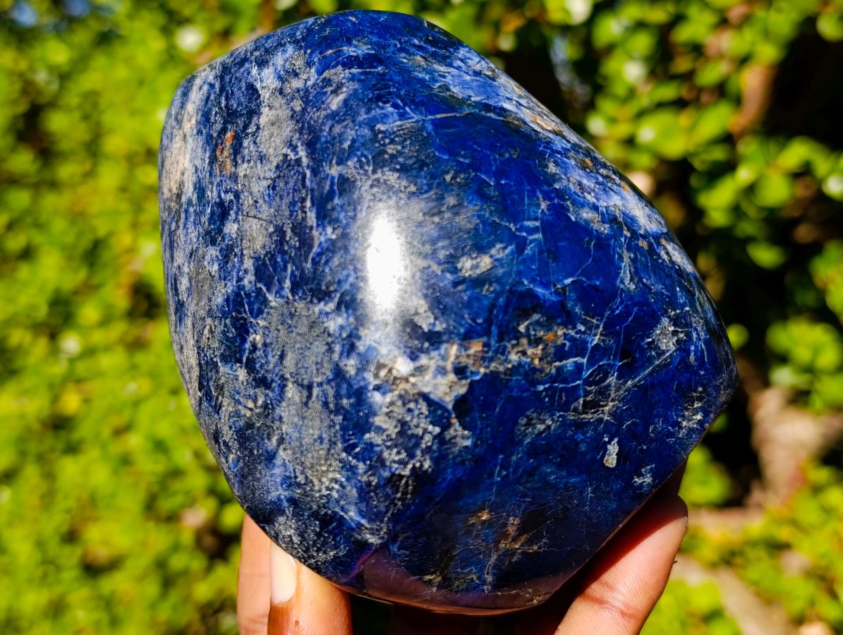 Polished Super Rare Deep Blue Dumortierite Standing Display Piece x 1 From Madagascar