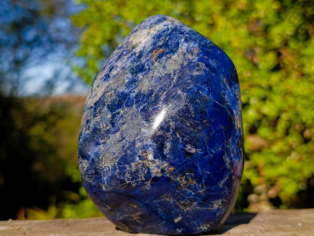Polished Super Rare Deep Blue Dumortierite Standing Display Piece x 1 From Madagascar
