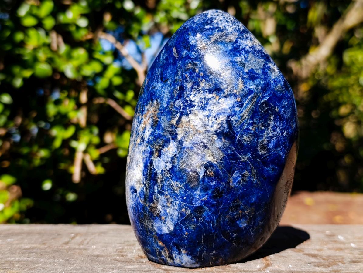 Polished Super Rare Deep Blue Dumortierite Standing Display Piece x 1 From Madagascar