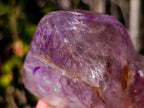 Polished Window Amethyst Twin Crystal with Phantoms x 1 From Akansobe Madagascar