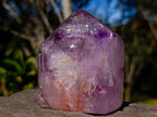 Polished Window Amethyst Twin Crystal with Phantoms x 1 From Akansobe Madagascar