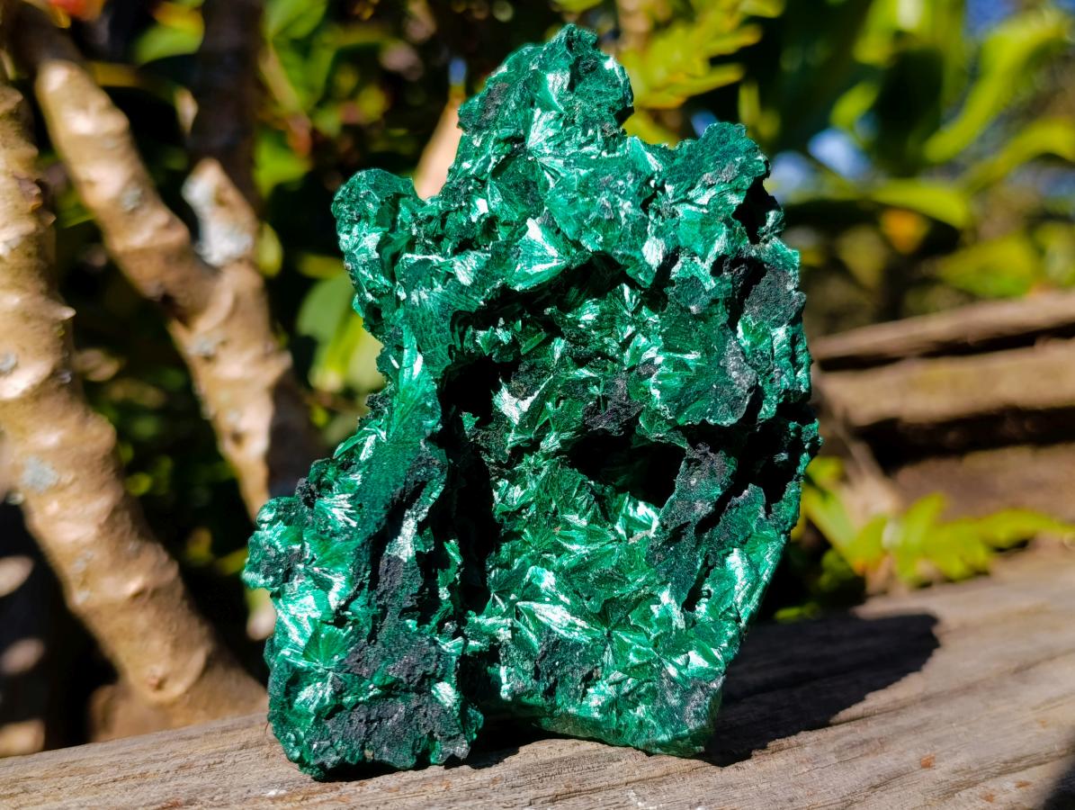 Natural Cabinet Size Silky Malachite Specimen x 1 From Kasompe, Congo