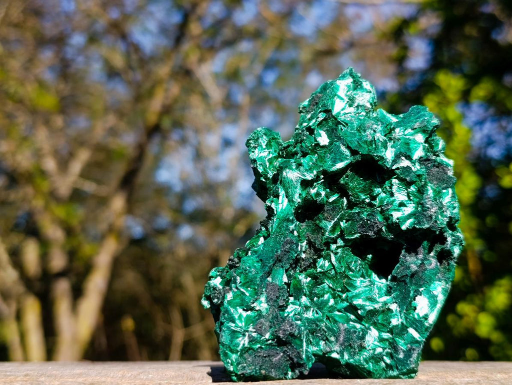 Natural Cabinet Size Silky Malachite Specimen x 1 From Kasompe, Congo