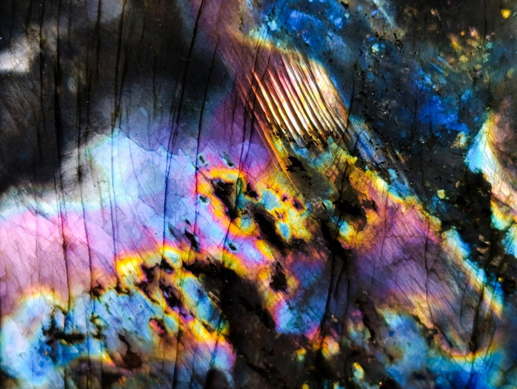Polished Spectrolite Labradorite Standing Display Piece x 1 From Tulear, Madagascar