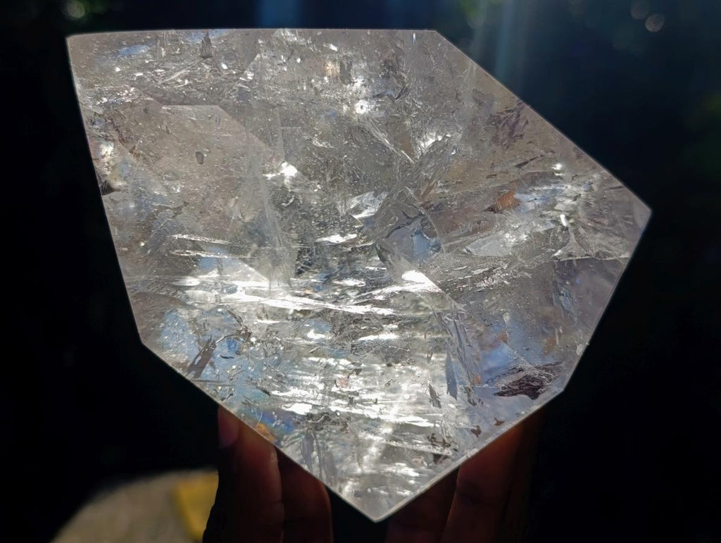 Polished Large Clear Quartz Standing Display Crystal x 1 From Madagascar
