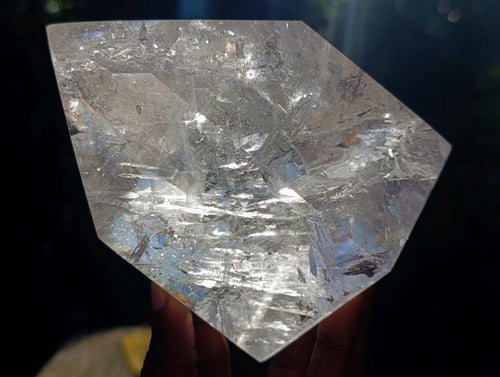 Polished Large Clear Quartz Standing Display Crystal x 1 From Madagascar