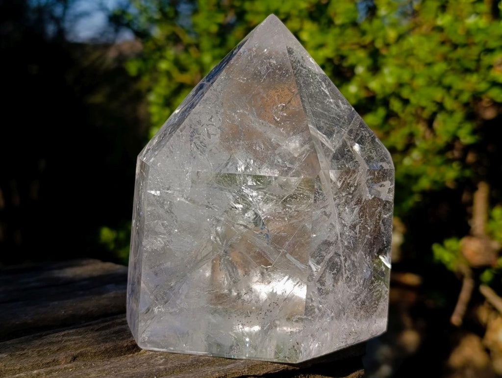 Polished Large Clear Quartz Standing Display Crystal x 1 From Madagascar