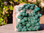 Natural Cabinet Size Ball Malachite Specimen x 1 From Mindingi Mine, Congo