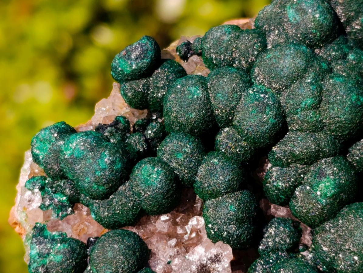 Natural Cabinet Size Ball Malachite Specimen x 1 From Mindingi Mine, Congo