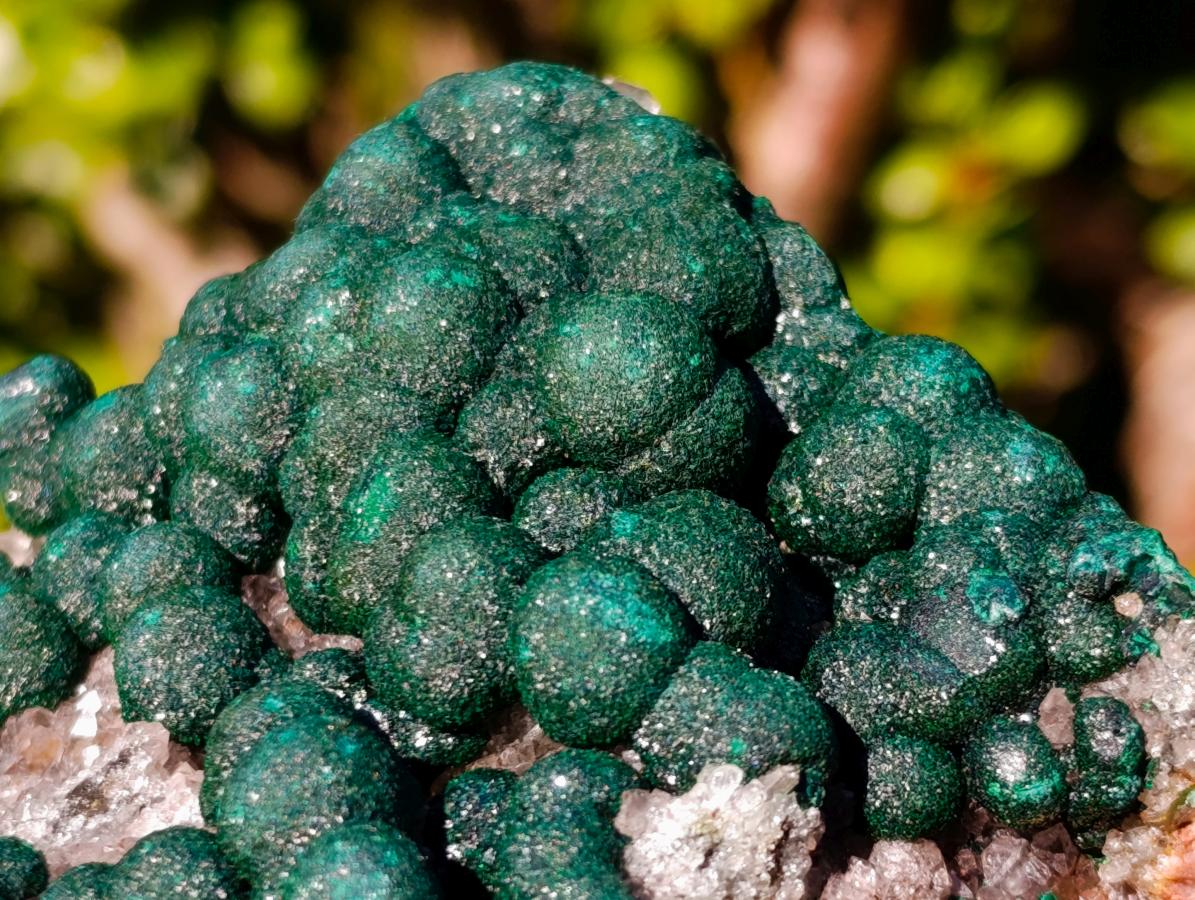 Natural Cabinet Size Ball Malachite Specimen x 1 From Mindingi Mine, Congo
