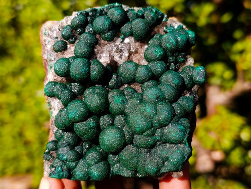 Natural Cabinet Size Ball Malachite Specimen x 1 From Mindingi Mine, Congo