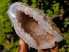 Polished Agate Geode with Crystal Quartz Centre x 1 From Maintirano, Madagascar