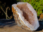 Polished Agate Geode with Crystal Quartz Centre x 1 From Maintirano, Madagascar