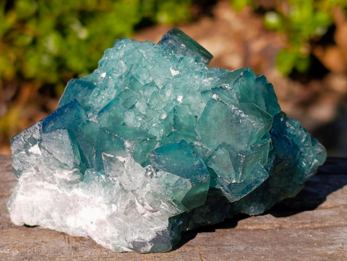 Natural Cabinet Size Cubic Fluorite Crystal Cluster Specimen x 1 From Mandrosonoro Madagascar