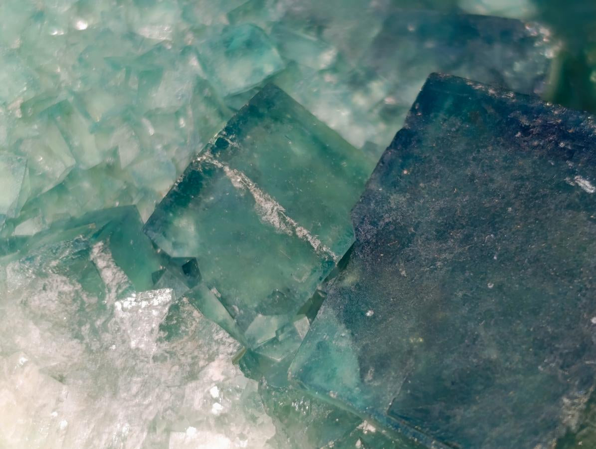 Natural Cabinet Size Cubic Fluorite Crystal Cluster Specimen x 1 From Mandrosonoro Madagascar