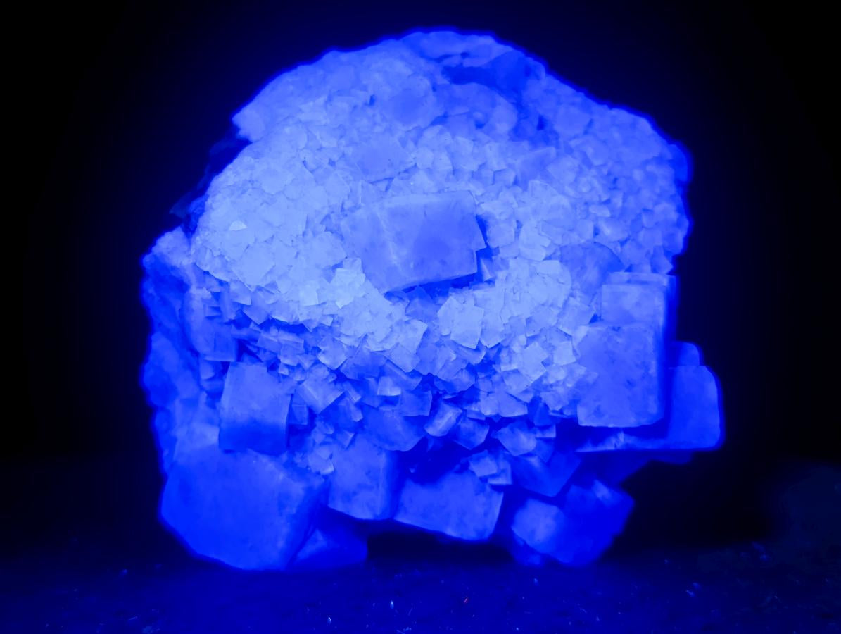 Natural Cabinet Size Cubic Fluorite Crystal Cluster Specimen x 1 From Mandrosonoro Madagascar