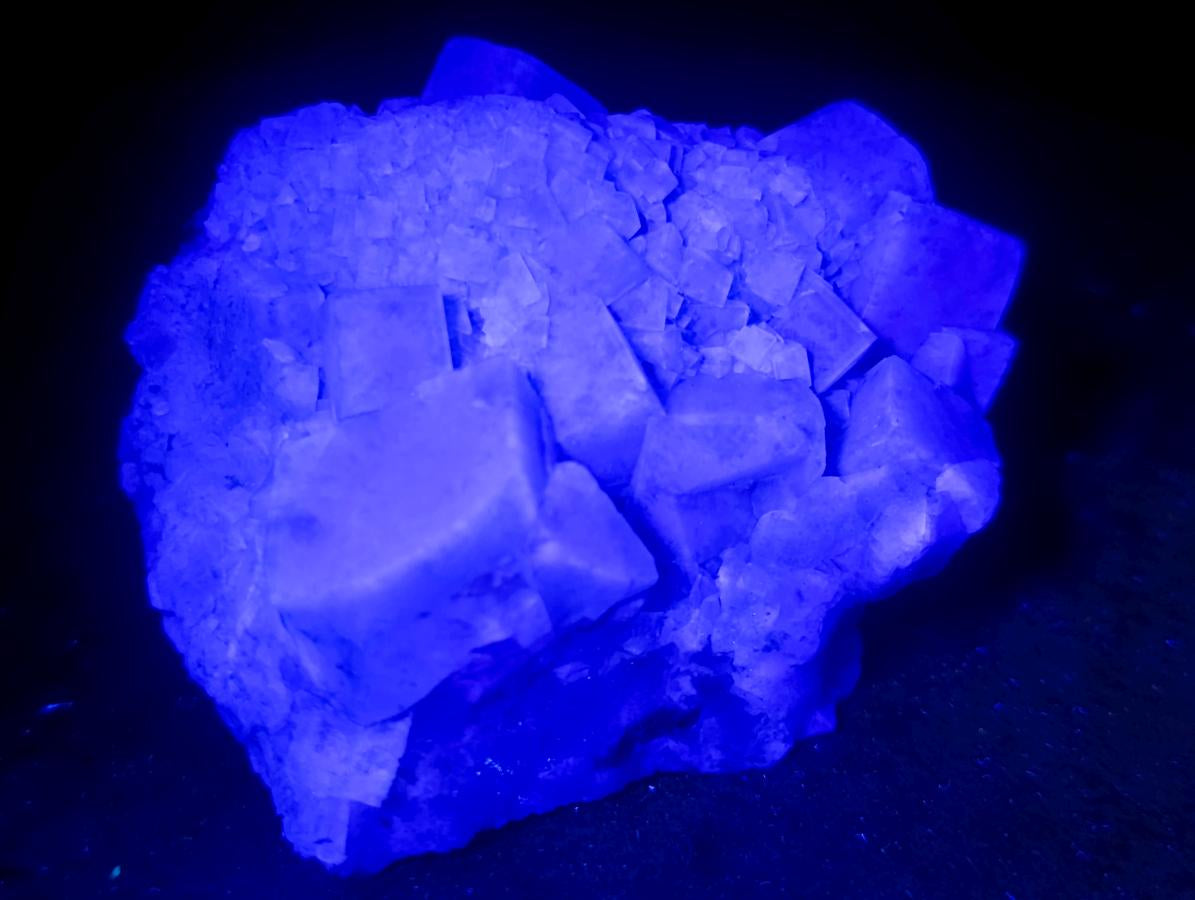 Natural Cabinet Size Cubic Fluorite Crystal Cluster Specimen x 1 From Mandrosonoro Madagascar