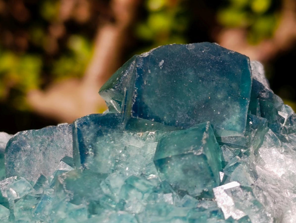 Natural Cabinet Size Cubic Fluorite Crystal Cluster Specimen x 1 From Mandrosonoro Madagascar