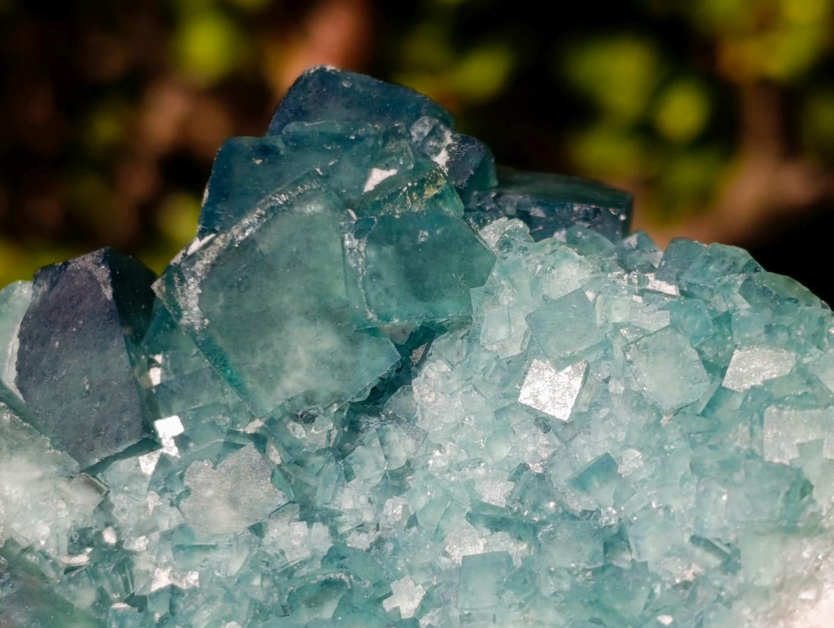 Natural Cabinet Size Cubic Fluorite Crystal Cluster Specimen x 1 From Mandrosonoro Madagascar