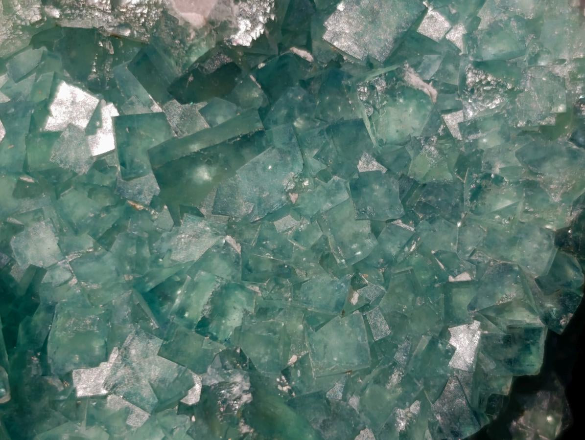 Natural Cabinet Size Cubic Fluorite Crystal Cluster Specimen x 1 From Mandrosonoro Madagascar