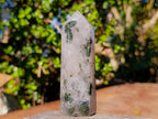 Polished Girasol Display Crystal with Epidote x 1 From Ambatondrazaka, Madagascar