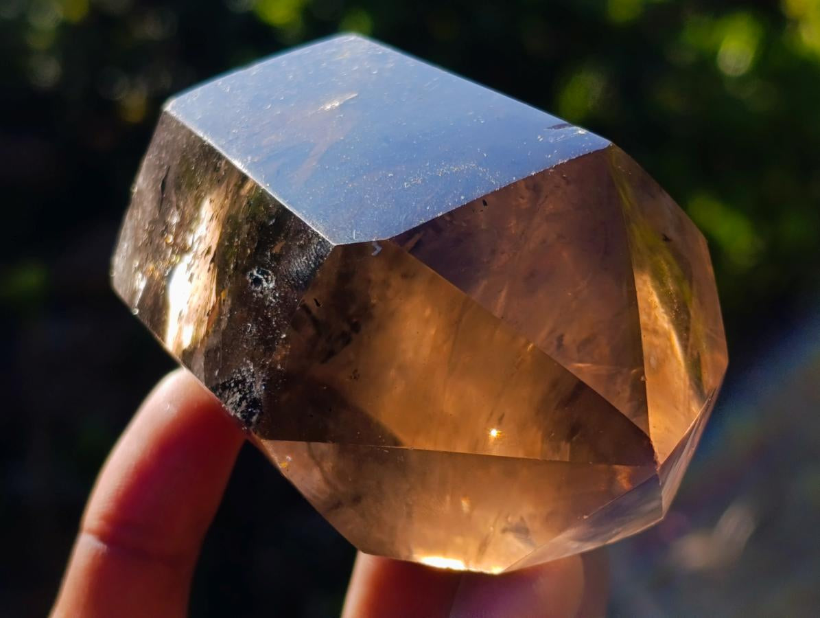 Polished Double Terminated Smokey Quartz Crystal with Inclusions x 1 From Madagascar