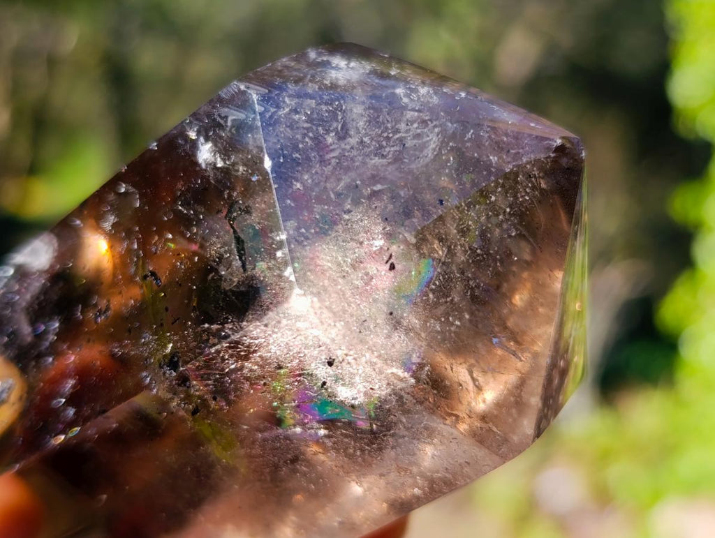 Polished Double Terminated Smokey Quartz Crystal with Inclusions x 1 From Madagascar