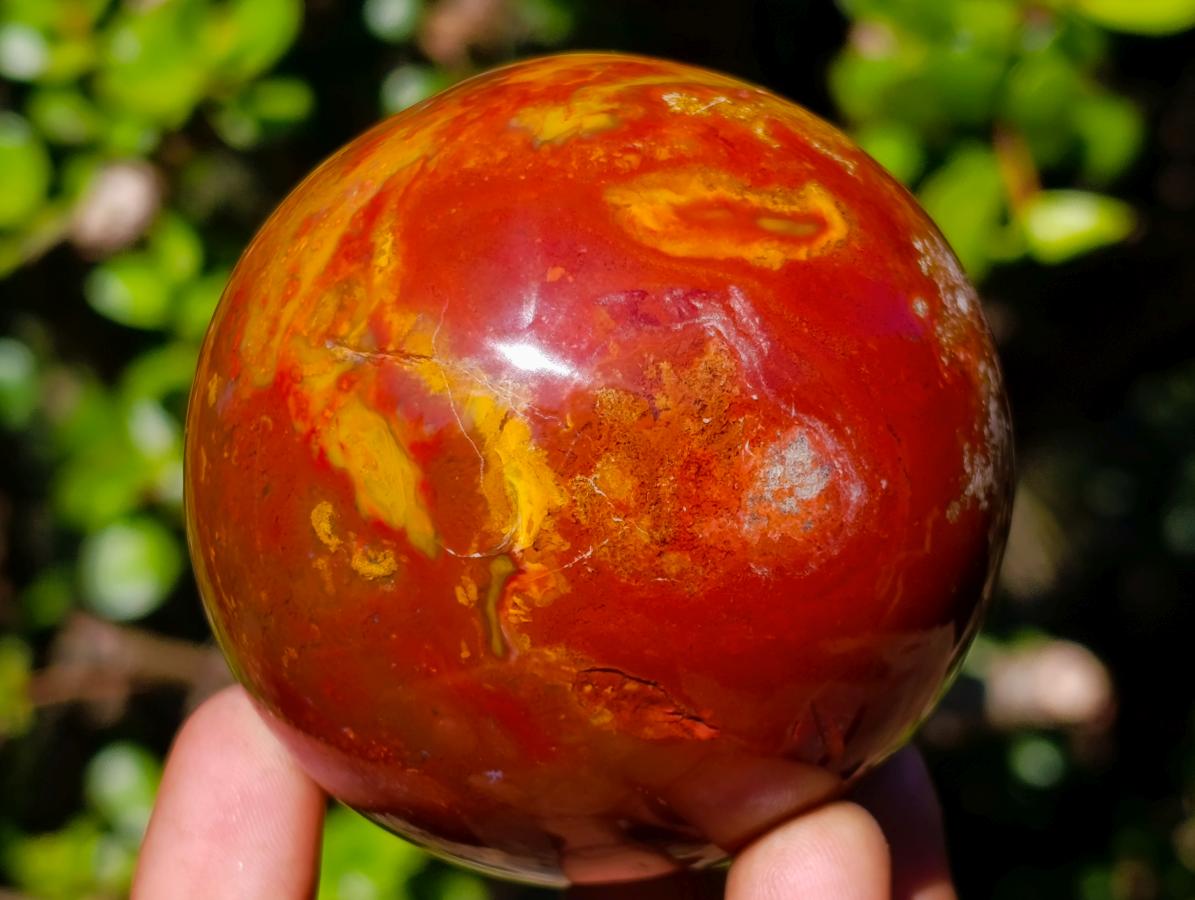 Polished Flame Jasper Sphere x 1 From Madagascar