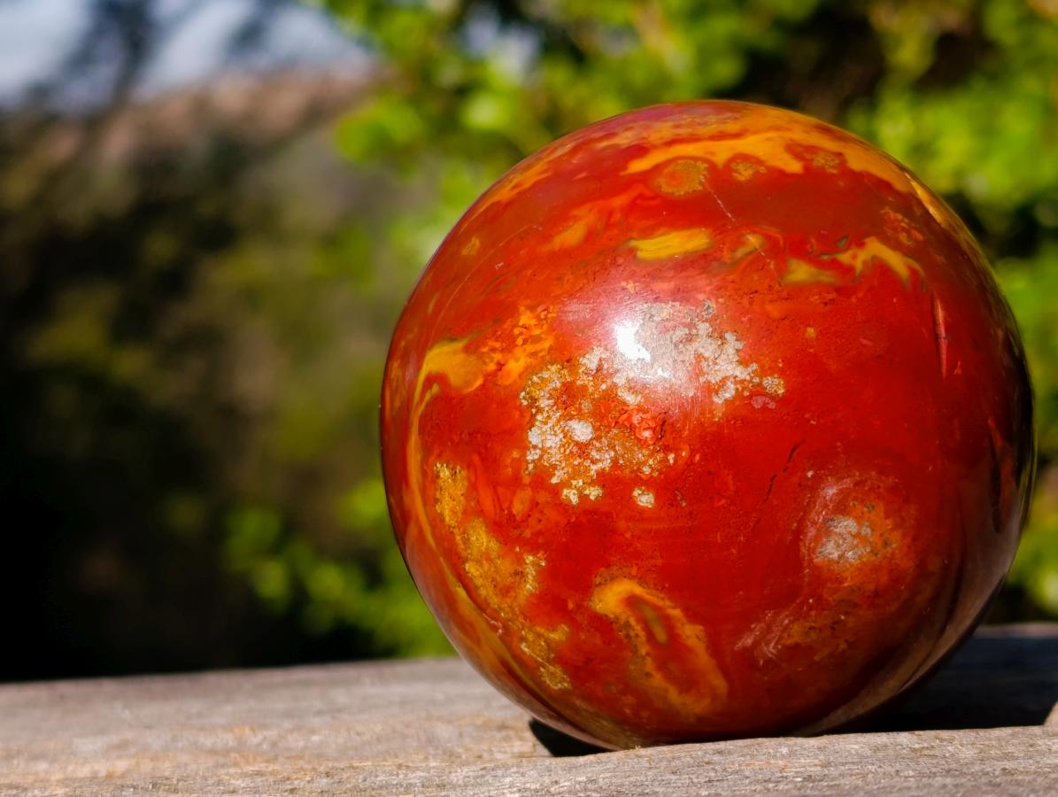 Polished Flame Jasper Sphere x 1 From Madagascar