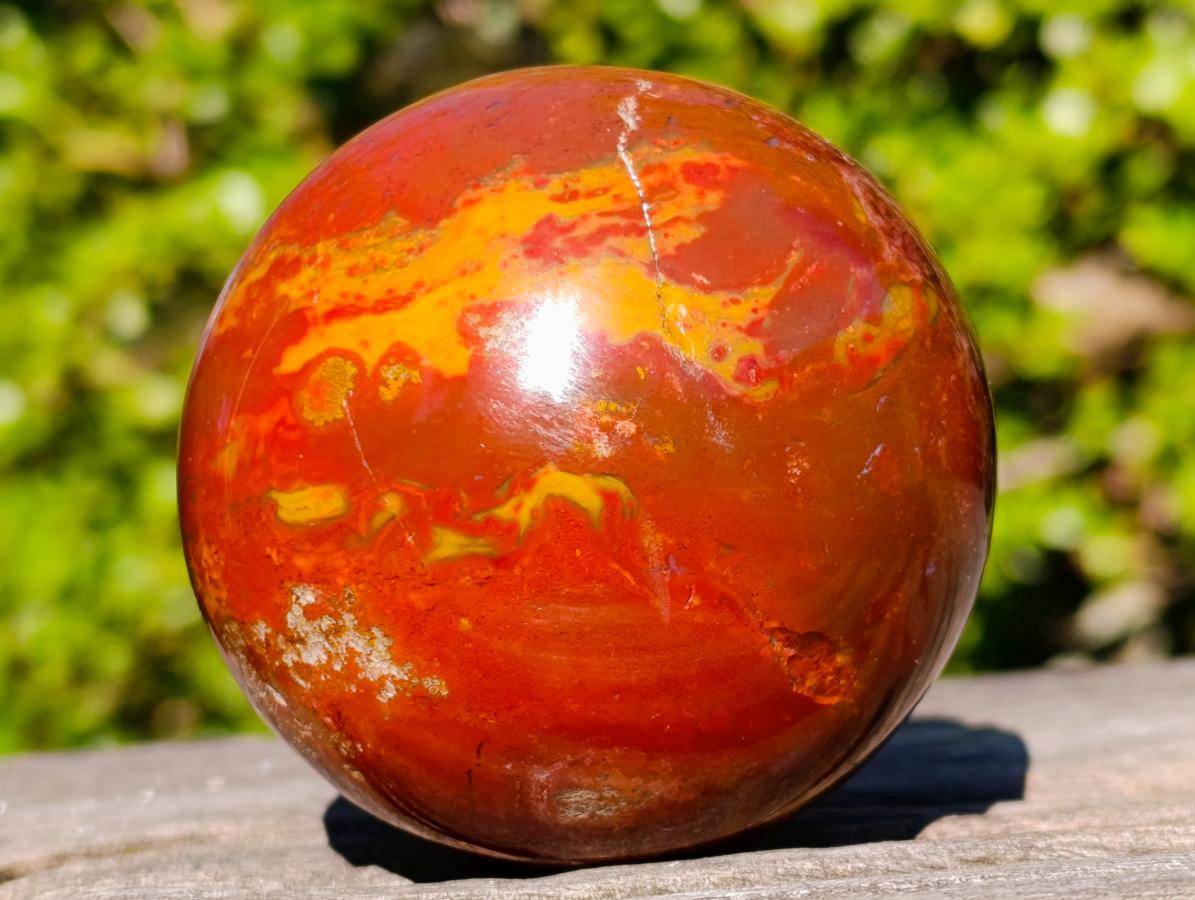 Polished Flame Jasper Sphere x 1 From Madagascar