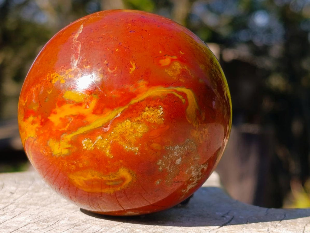 Polished Flame Jasper Sphere x 1 From Madagascar
