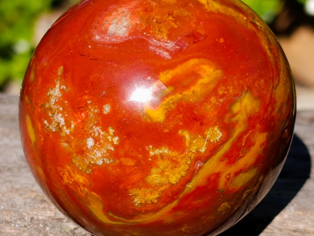Polished Flame Jasper Sphere x 1 From Madagascar