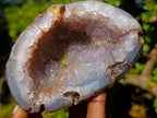 Polished Agate with Crystalline Amethyst Centred Geode x 1 From Maintirano, Madagascar