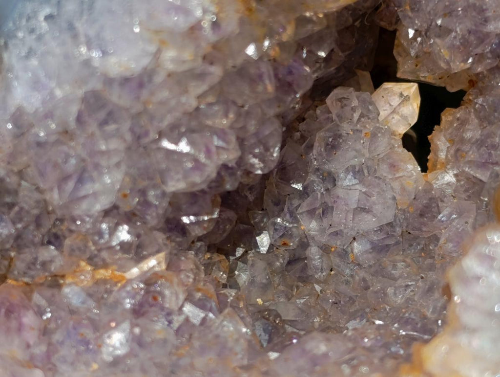 Polished Agate with Crystalline Amethyst Centred Geode x 1 From Maintirano, Madagascar