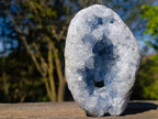 Natural Icy Blue Celestite Geode Specimen x 1 From Sakoany Madagascar