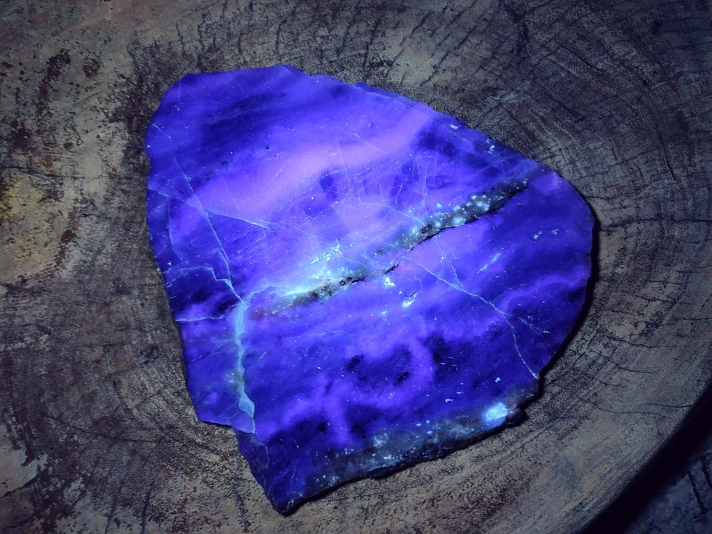 Polished Large Translucent Watermelon Fluorite Slice x 1 From Uis, Namibia