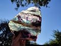 Polished Large Translucent Watermelon Fluorite Slice x 1 From Uis, Namibia