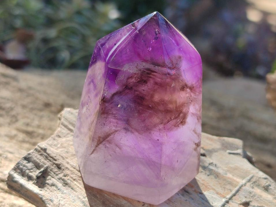 Polished Smokey Amethyst Window Dispaly Crystal x 1 From Akansobe, Madagascar