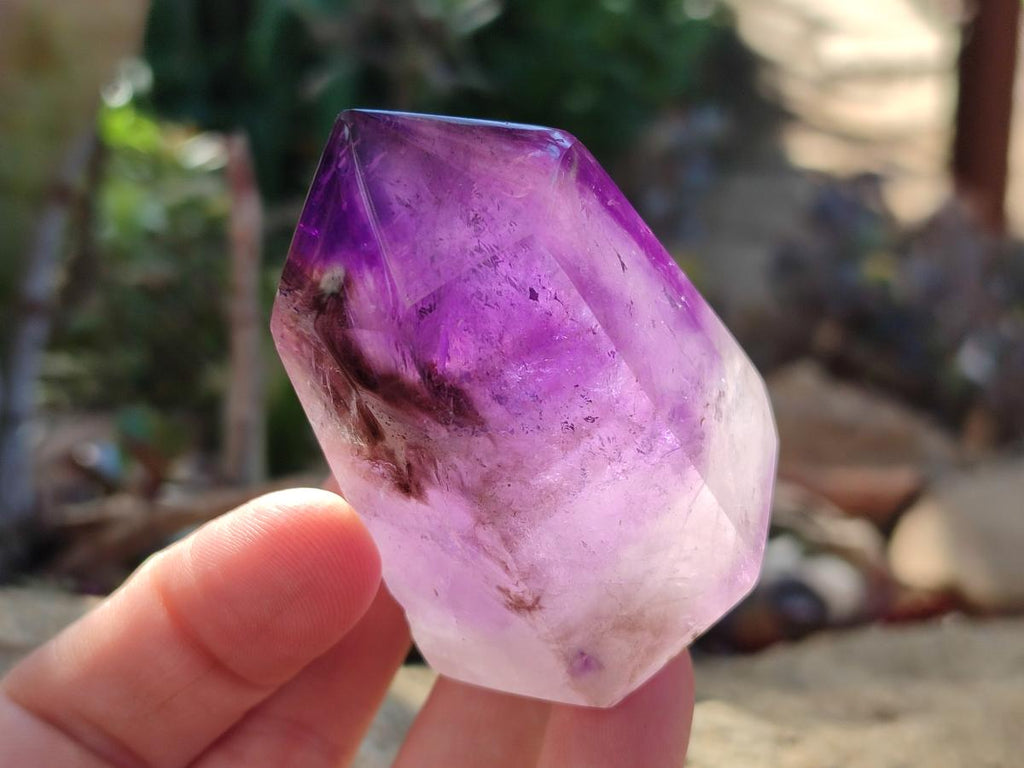 Polished Smokey Amethyst Window Dispaly Crystal x 1 From Akansobe, Madagascar